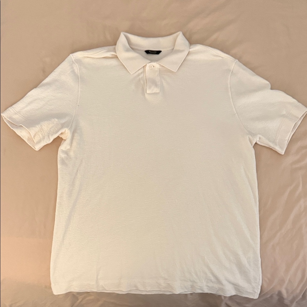 Massimo Dutti Off-White Men's Polo Shirt